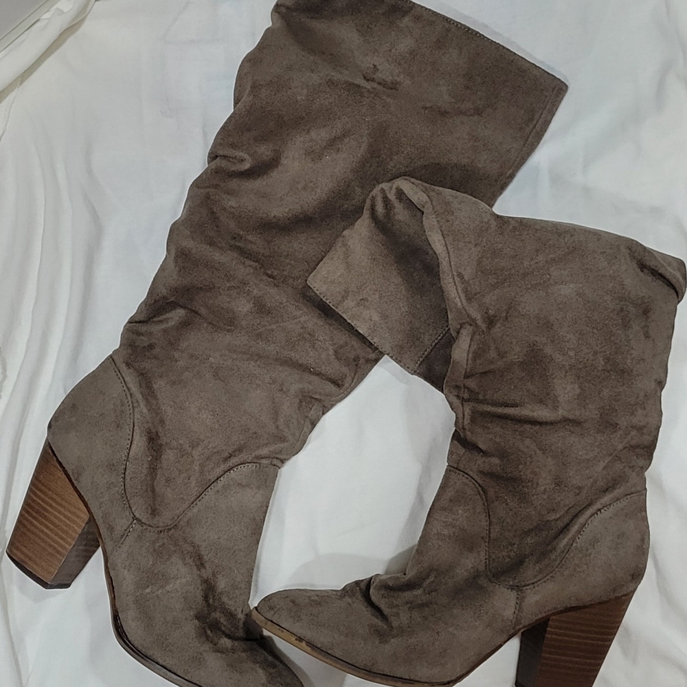 Target Brown Heeled Suede Boots